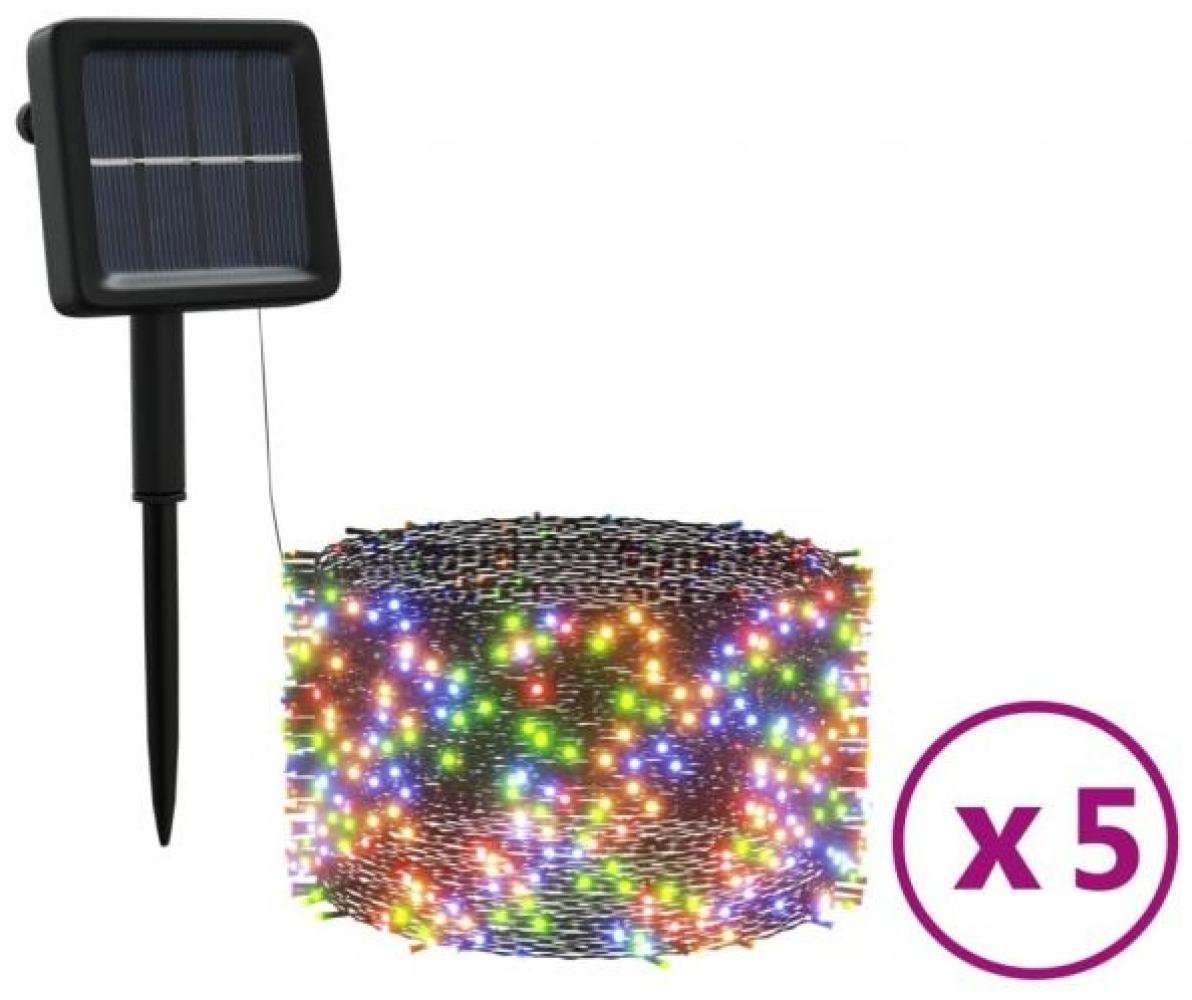 vidaXL Solar-Lichterketten 5 Stk. 5x200 LED Mehrfarbig Innen Außen 328954 Bild 1