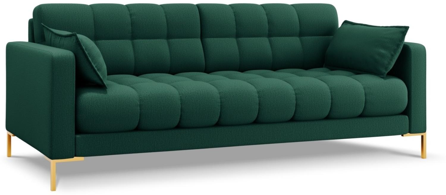 Micadoni 4-Sitzer Sofa Mamaia | Bezug Green | Beinfarbe Gold Metal Bild 1