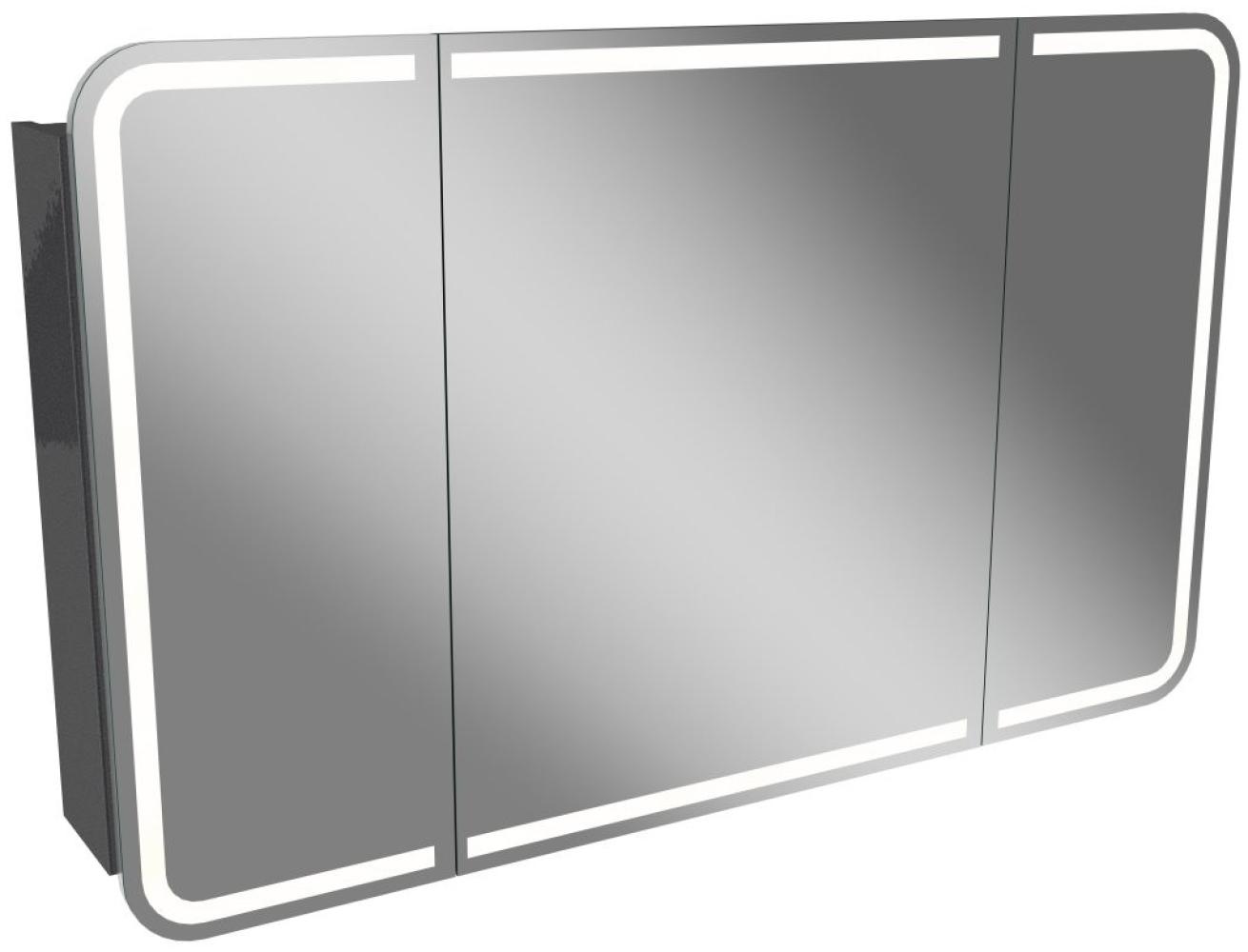 Lanzet M9 Spiegelschrank 120 cm mit umlaufender LED-Beleuchtung, Anthrazit Bild 1