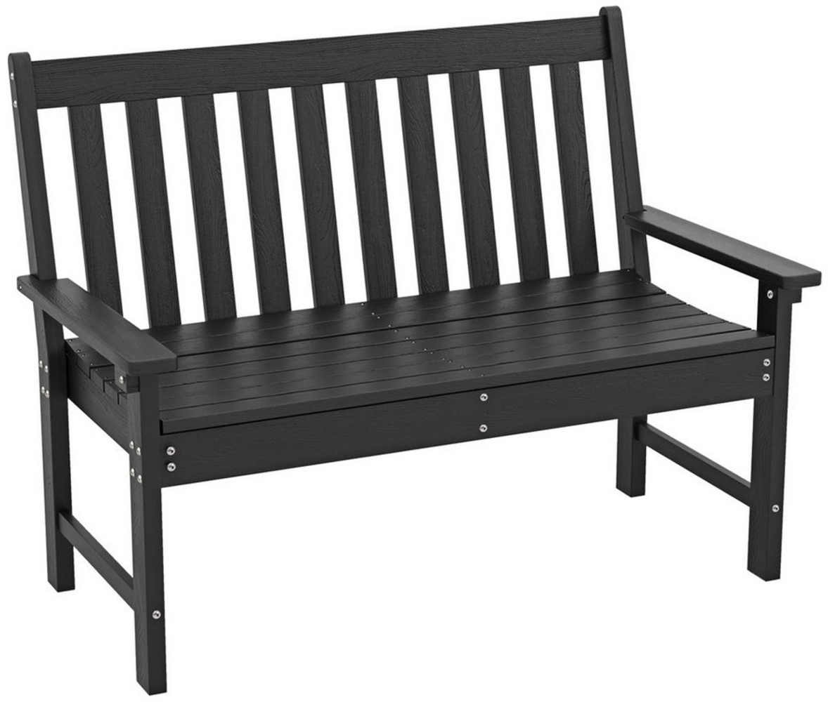 KOMFOTTEU Gartenbank 2-Sitzer Terrassenbank, wasserdicht, aus HDPE Bild 1