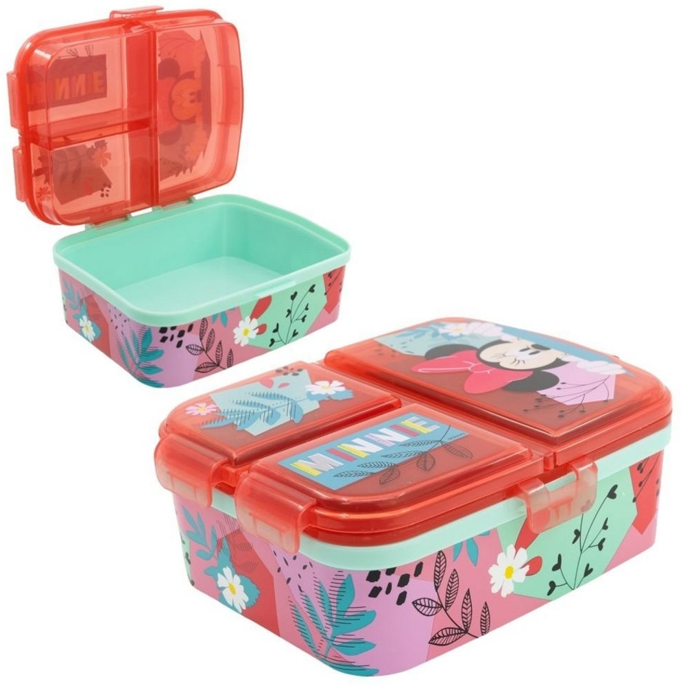 Disney Minnie Mouse Lunchbox Brotdose Mouse XL 4 Fächer Minnie Maus Lunch to Go Vesper Dose Bild 1