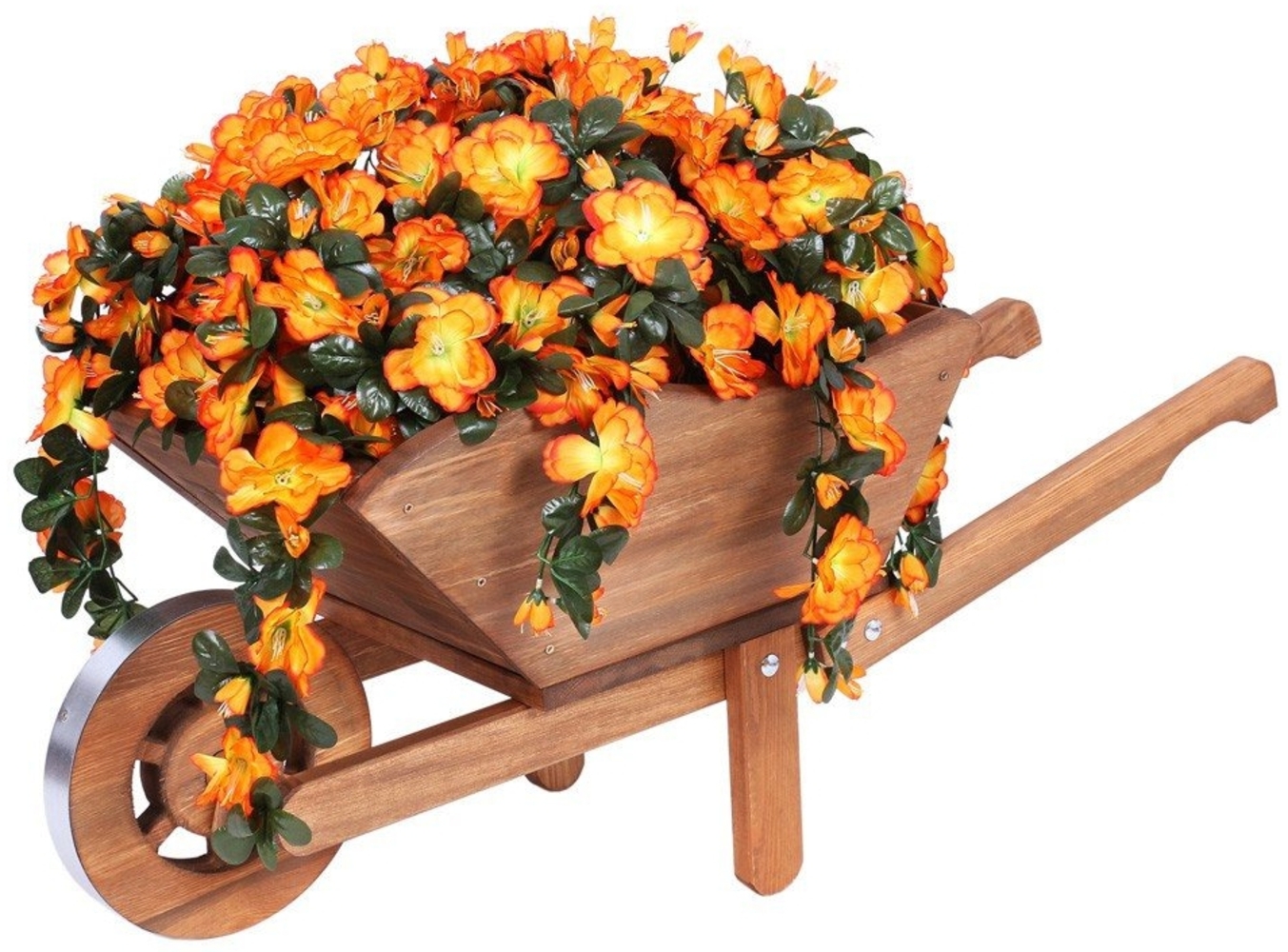 Sarcia. eu Blumenständer Holzblumenständer Pflanzschubkarre / Blumenkarre aus Holz Bild 1