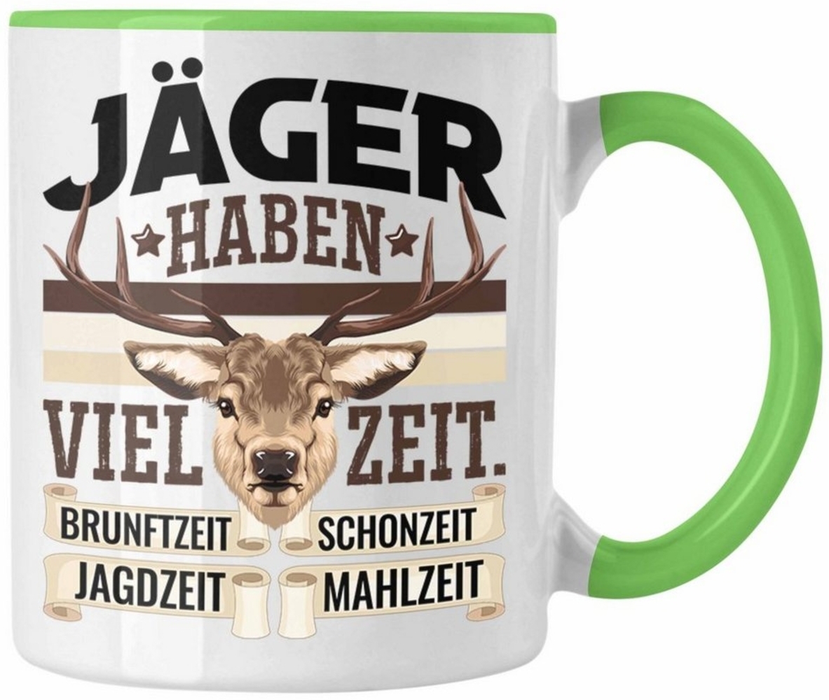 Trendation Tasse Jäger Haben Viel Zeit Tasse Geschenk für Jäger Becher Männer Spruch Ja Bild 1