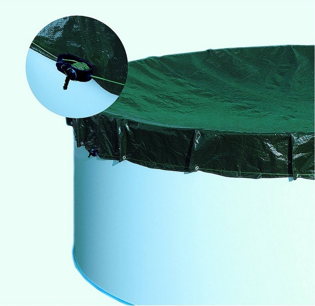 SUMMER FUN Pool-Abdeckplane Abdeckplane für 500x300cm Acht-/Oval Pools und Sch (Komplett-Set), Spannseil Bild 1
