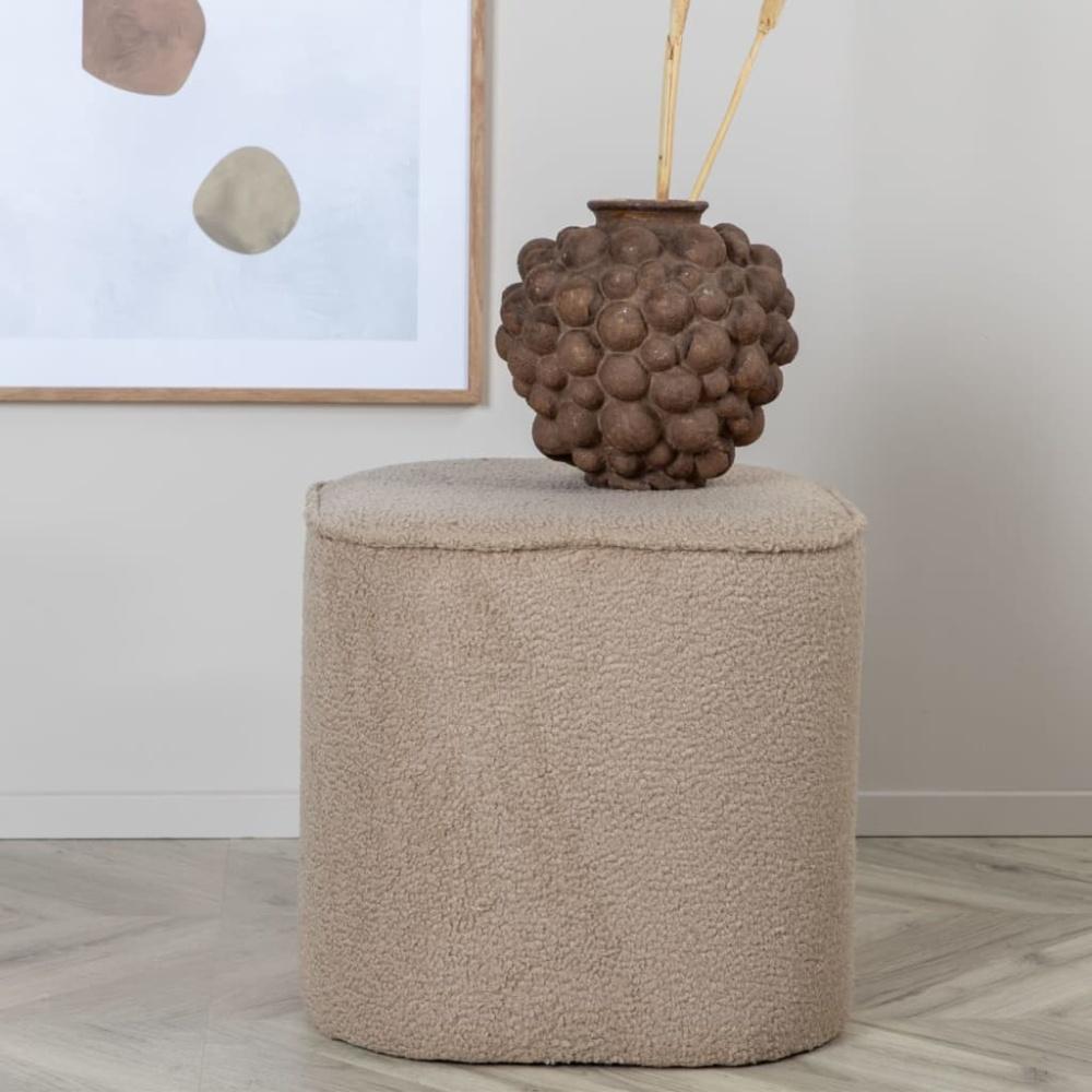 Venture Home Hocker Piff 44 x 44 x 41 cm Teddy Beige Bild 1