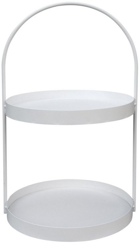 Grafelstein Etagere Etagere MARIT weiß aus Metall modernes Design H46cm Metalletagere mit Bild 1