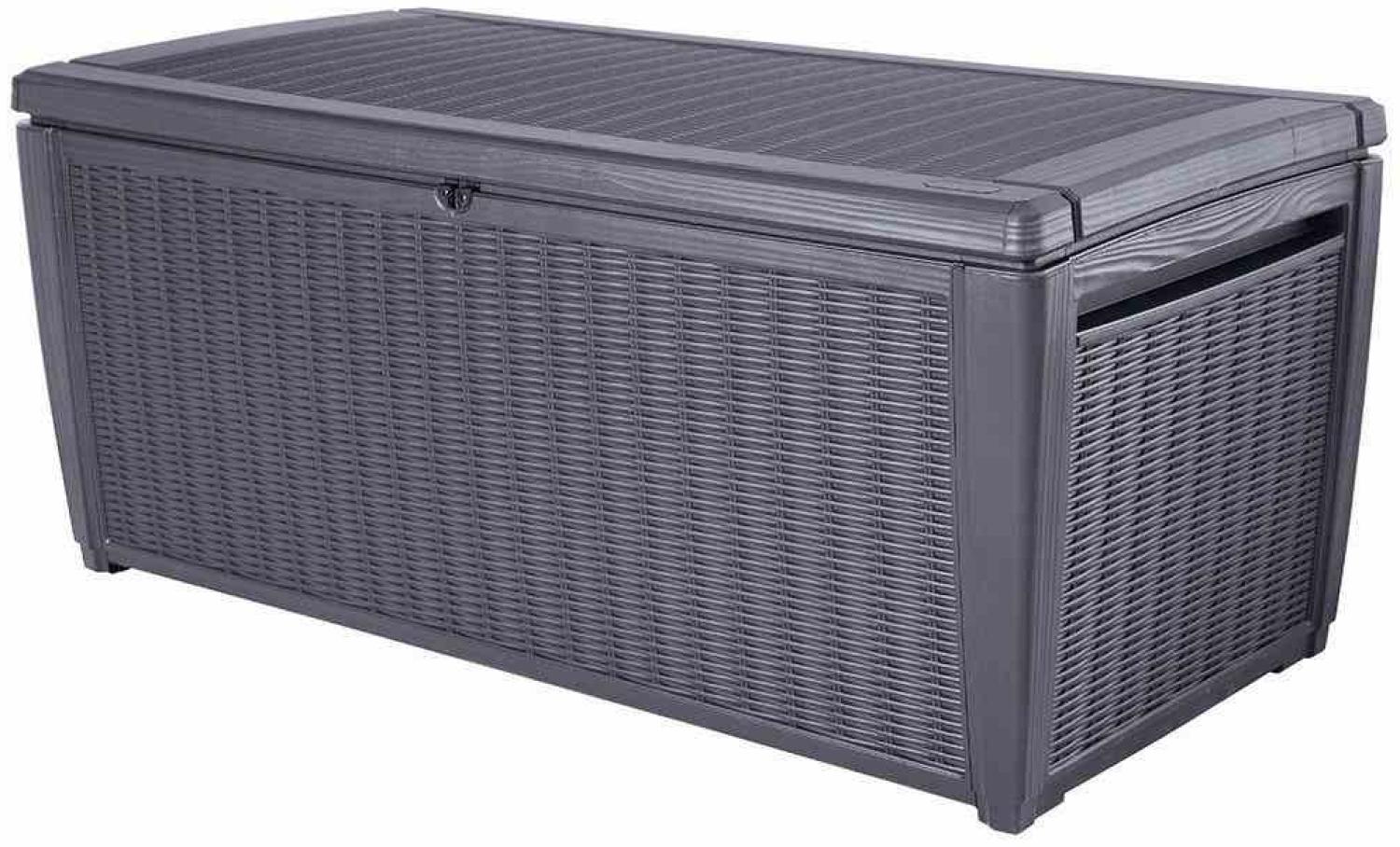 KETER Kissenbox Rattanoptik Sumatra, anthrazit 145x73x64 cm, Kunststoffgeflecht Bild 1