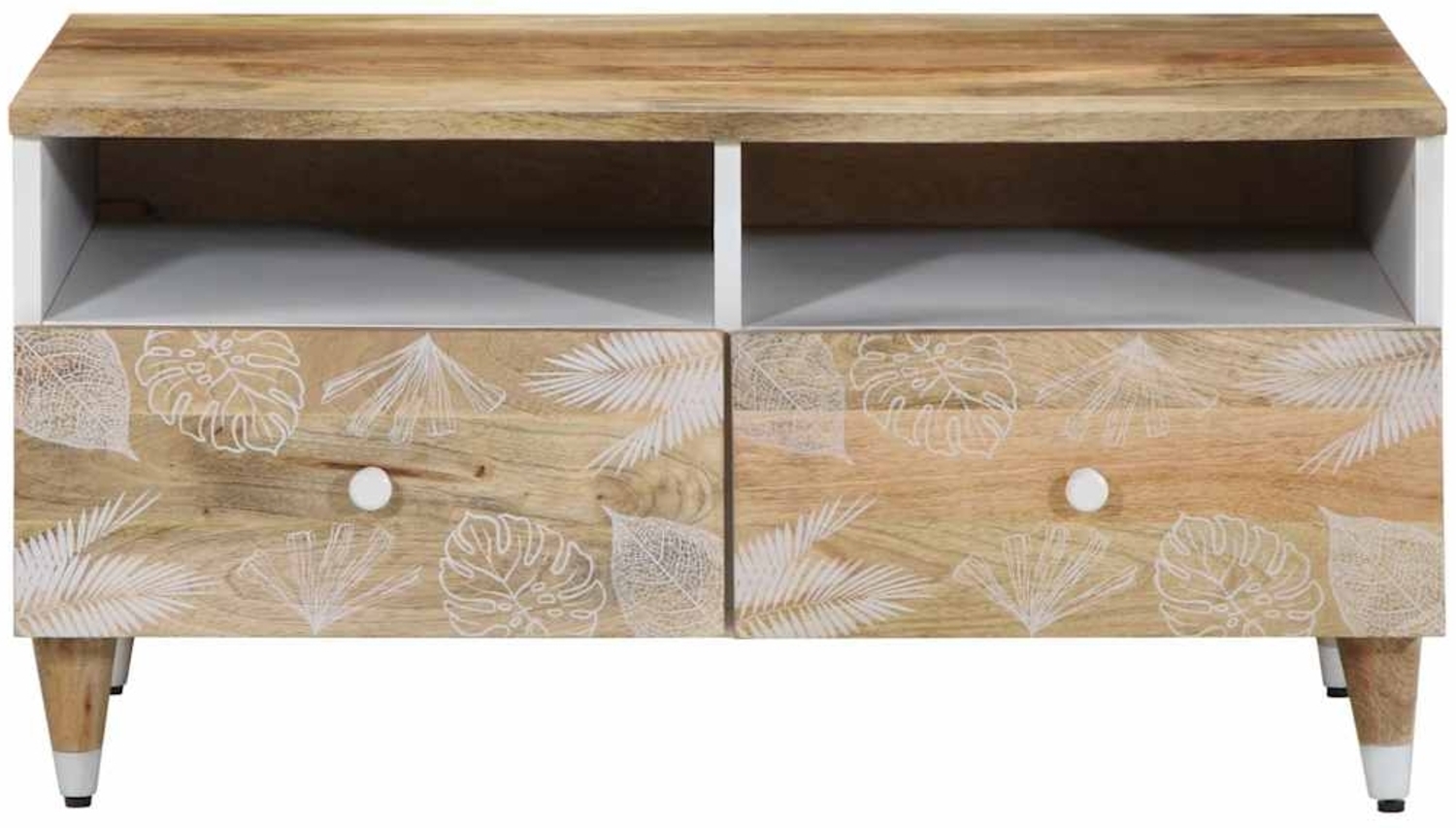 vidaXL Couchtisch 80x54x40 cm Massivholz Mango 4018677 Bild 1