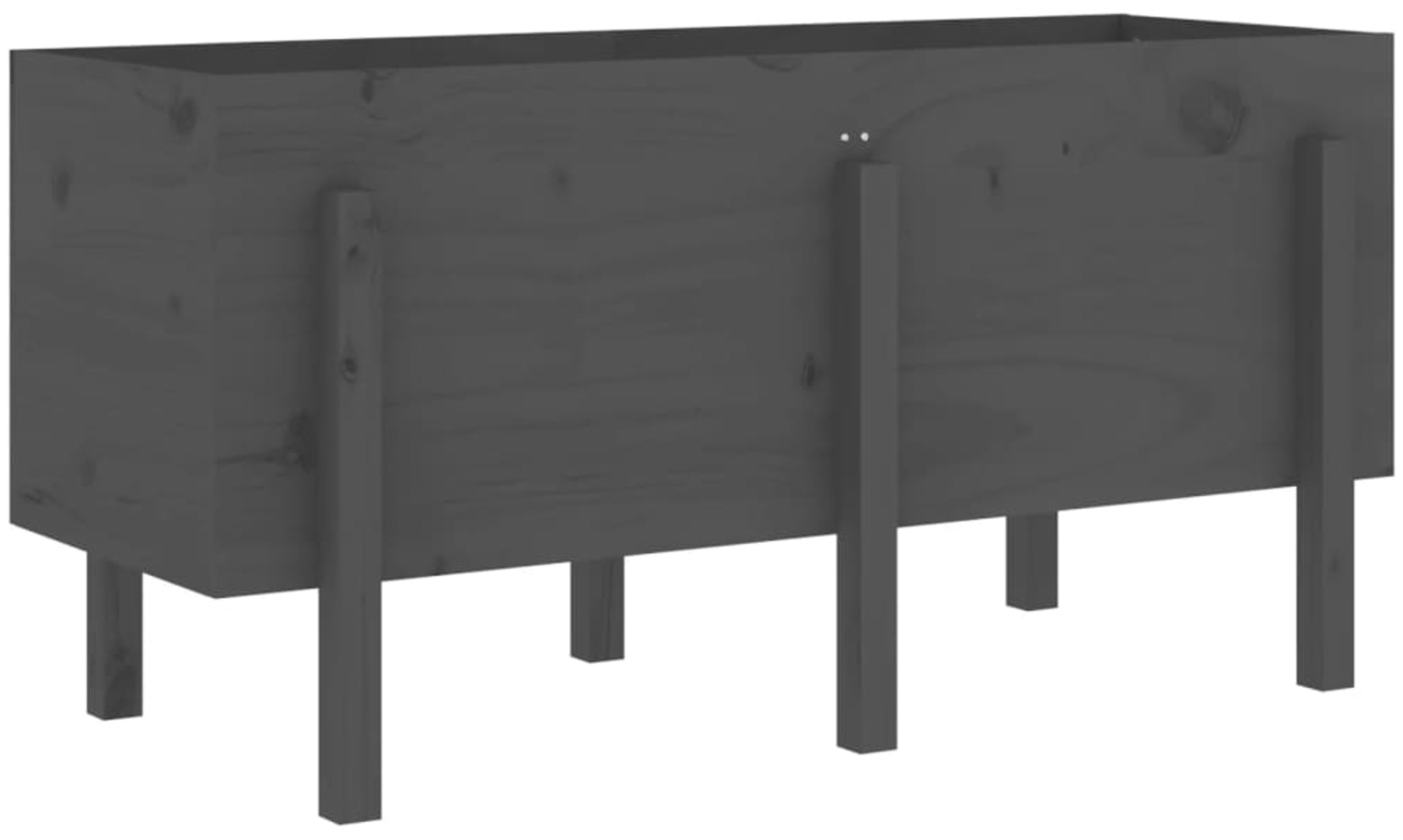 vidaXL Hochbeet Grau 121x50x57 cm Massivholz Kiefer 825228 Bild 1