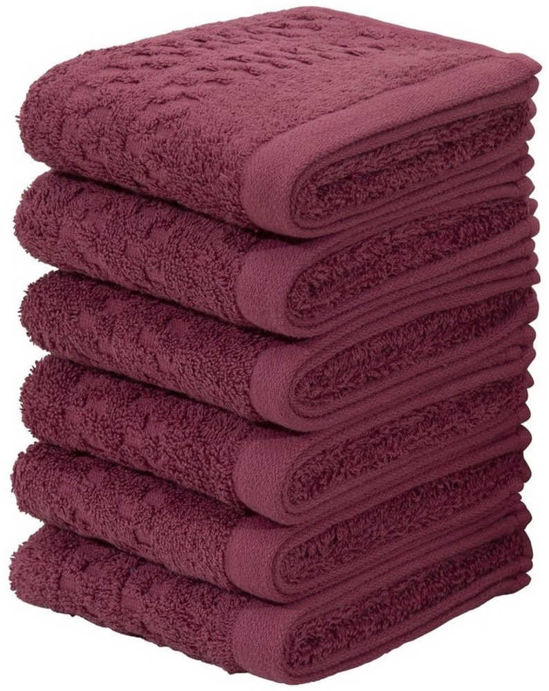 my home Gästehandtücher Regona, Gästehandtücher 30x50cm, flauschig und weich, 500 gr/m², Frottier (Set, 6-St), Premium Handtücher mit Bordüre, Set, 100% Baumwolle, 5 Jahre Garantie Bild 1