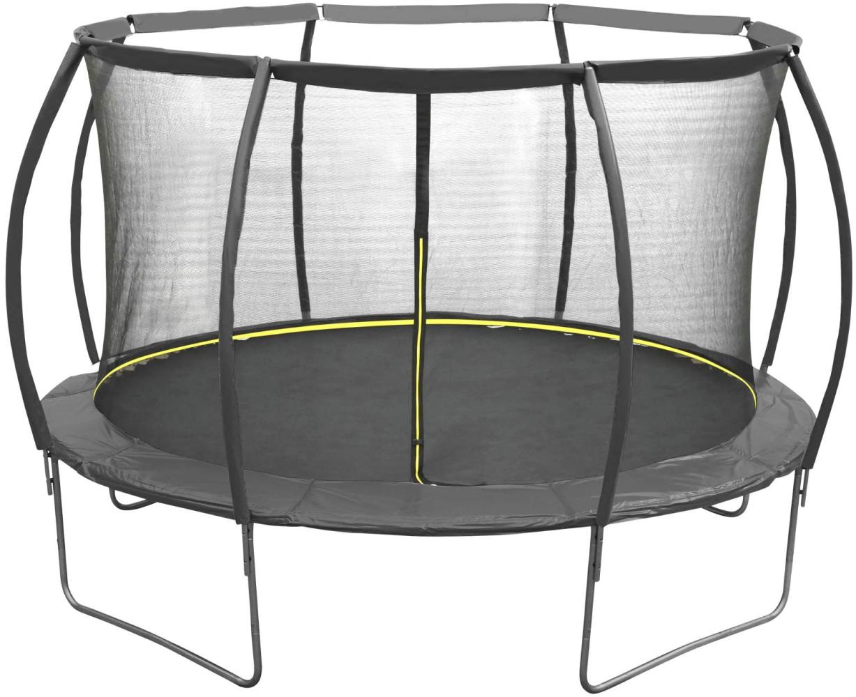 Garten Trampolin mit Sicherheitsnetz, schwarz, 366 cm 12FT Bild 1