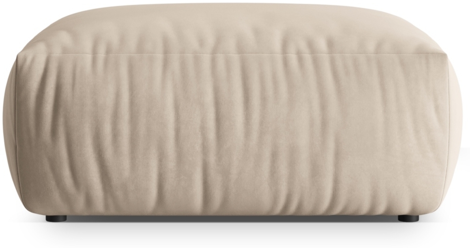 Micadoni Hocker Chris 1-Sitzer Samt Ecru Bild 1