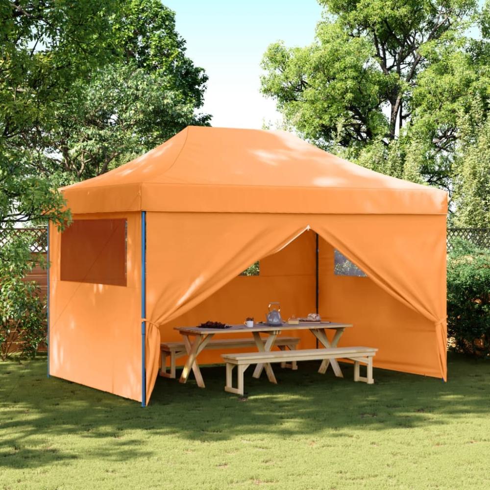 vidaXL Partyzelt Faltbar Pop-Up mit 4 Seitenteilen Orange 4005025 Bild 1