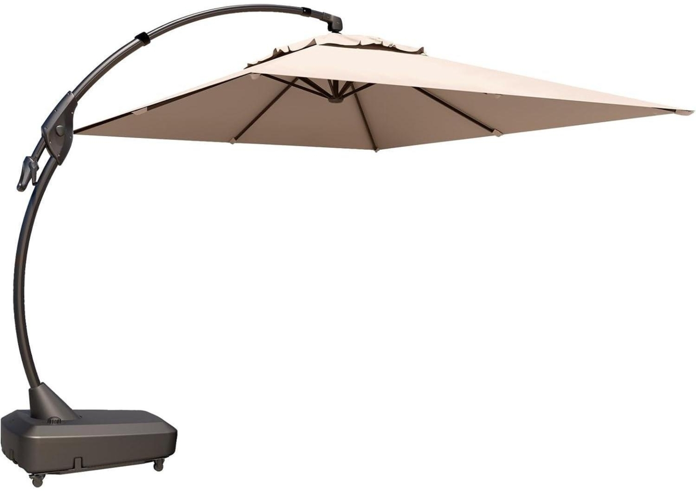 Großer Sonnenschirm Quadrat 300cm mit Schirmständer und Bild 1