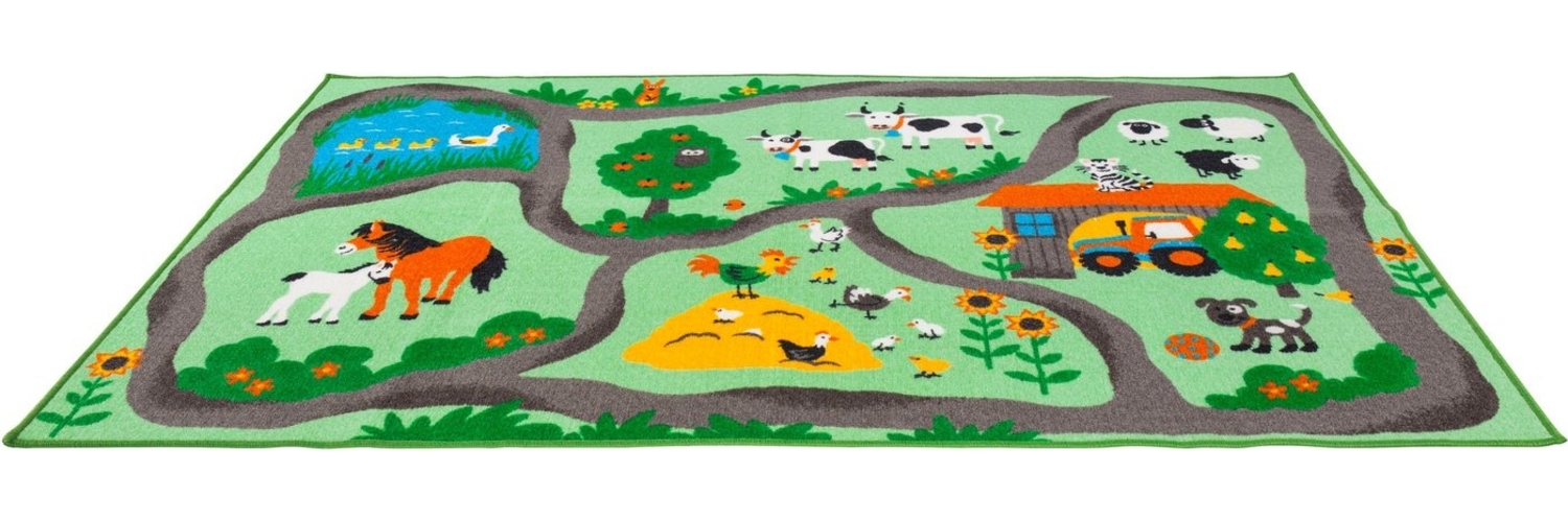 Andiamo Kinderteppich Farmstead, rechteckig, Höhe: 5 mm, Spiel- und Straßenteppich, Motiv Bauernhof, Kinderzimmer Bild 1