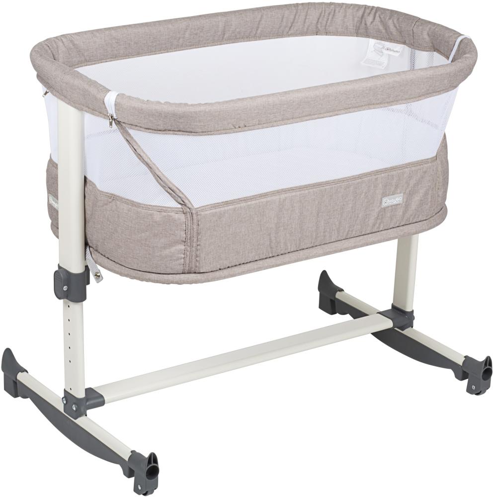 BABYGO 'Vivaldi' Beistellbett, dark grey, höhenverstellbar, mit Schaukelfunktion Bild 1