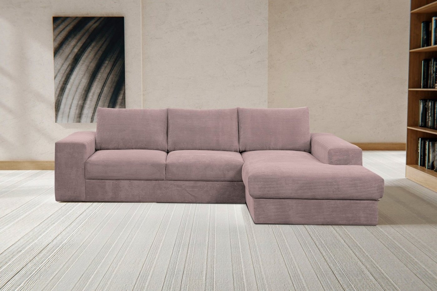 WERK2 Ecksofa Rozzana, Design Ecksofa mit hohem Komfort in trendig-weichem Cord & Breitcord Bild 1