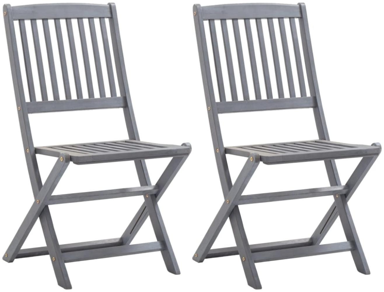 vidaXL Klappbare Gartenstühle 2 Stk. Massivholz Akazie 46335 Bild 1