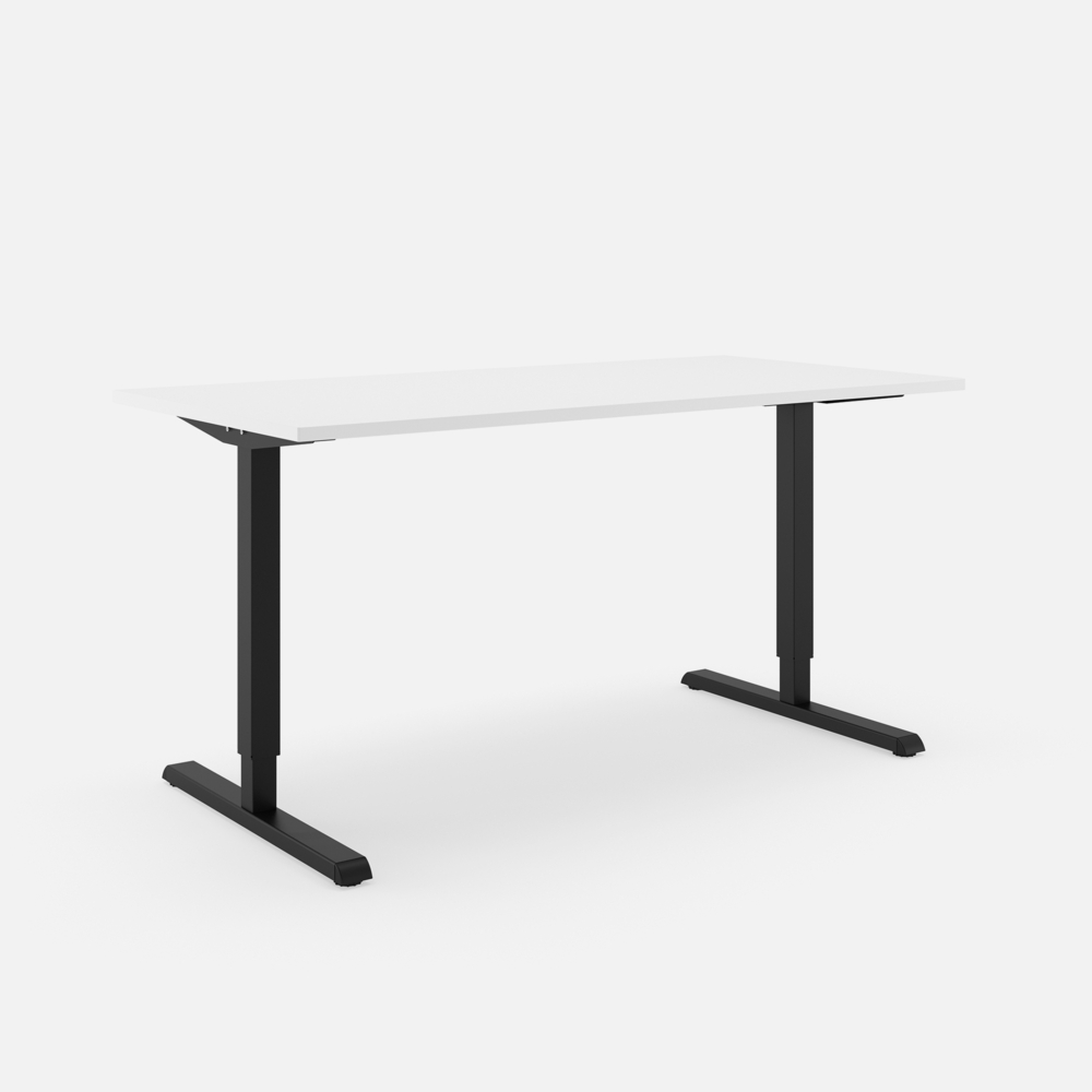 Steelforce 300 Schreibtisch - 180 , Weiß , Schwarz Bild 1