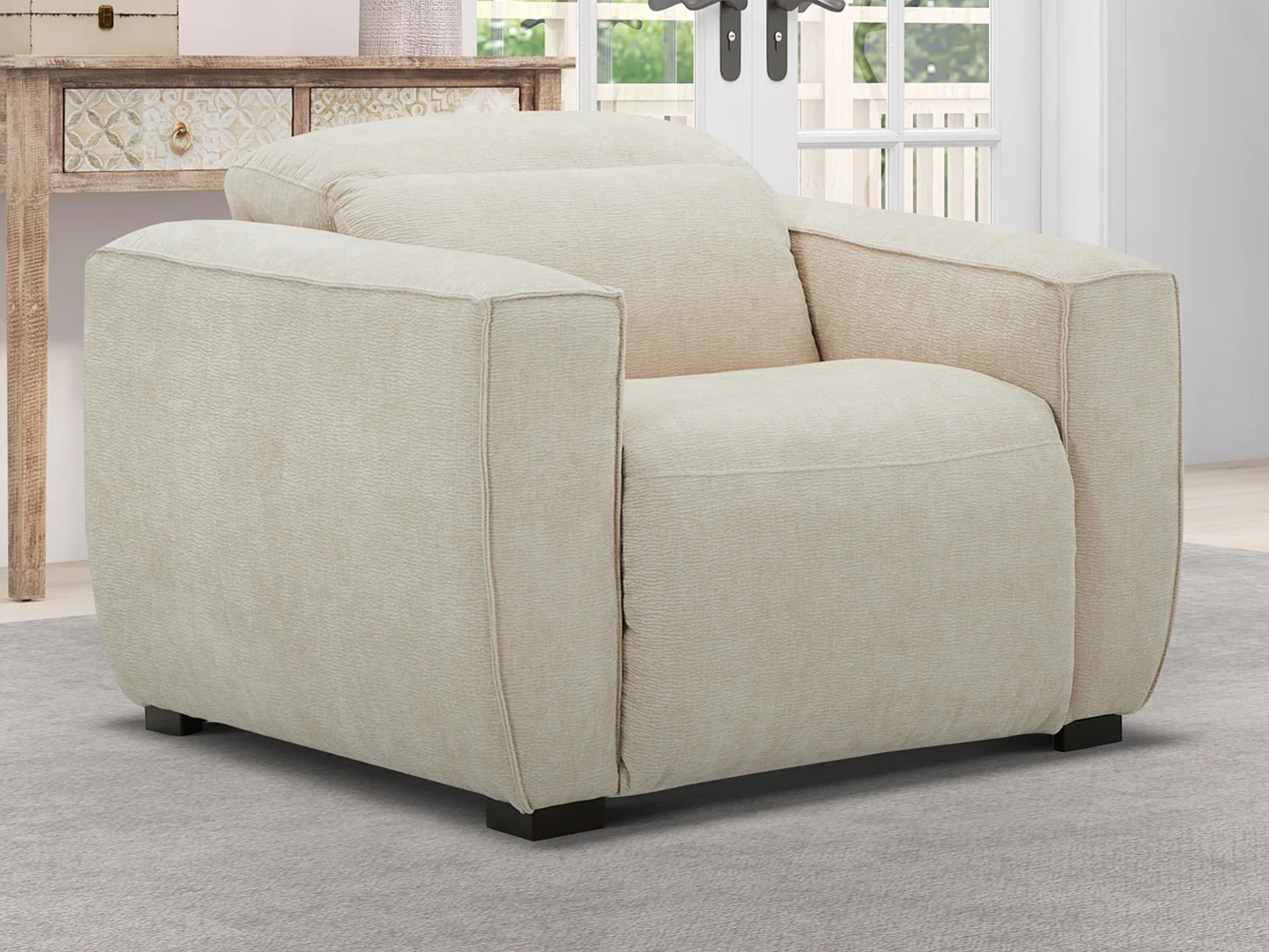 Vente-unique - Relaxsessel elektrisch - Stoff - Beige - LAGUNDI Bild 1