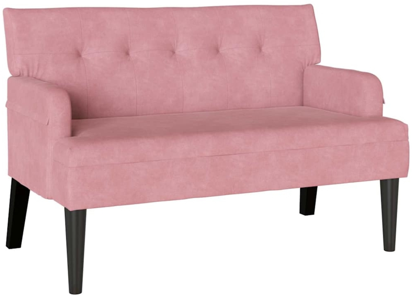 vidaXL Chesterfield Bank Rosa 112 x 65,5 x 75 cm Samt 42019289 Bild 1