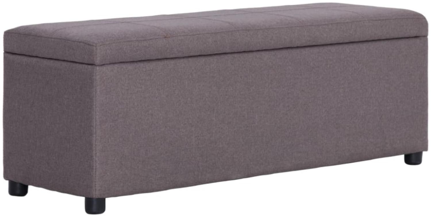 vidaXL Bank mit Staufach 116 cm Taupe Polyester 281326 Bild 1