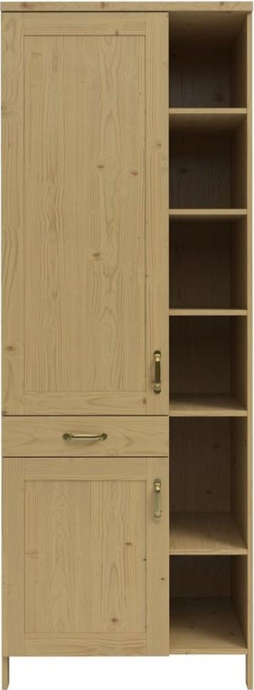 Home affaire Hochschrank Alba (1-St) Breite 75 cm, Kiefer massiv, 6 offene Fächer Bild 1