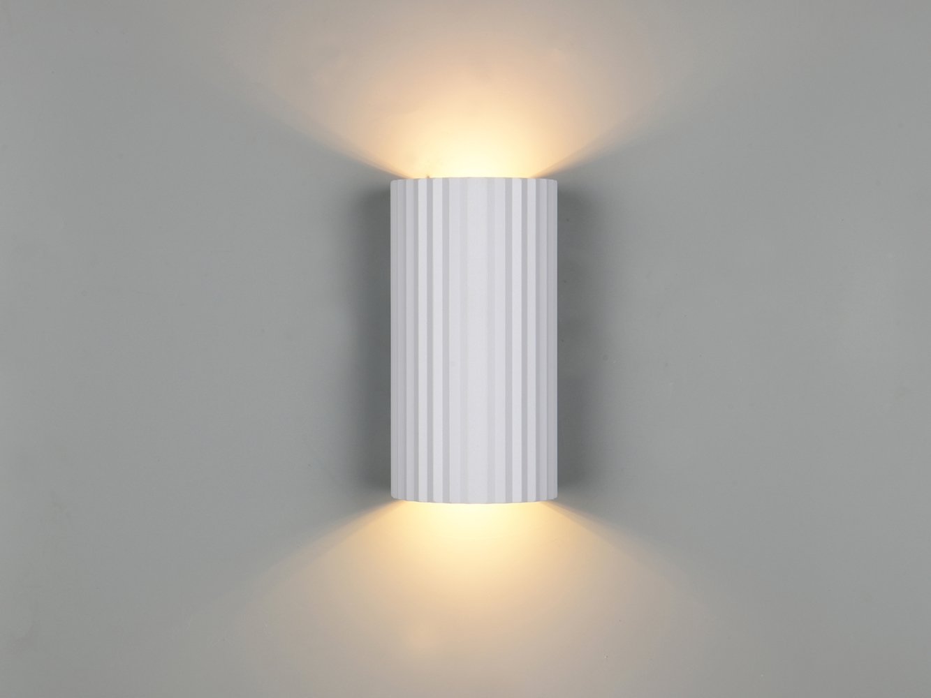 Wandleuchte SOKA mit Up and Down Lichteffekt, Metall Weiß, Höhe 18cm Bild 1