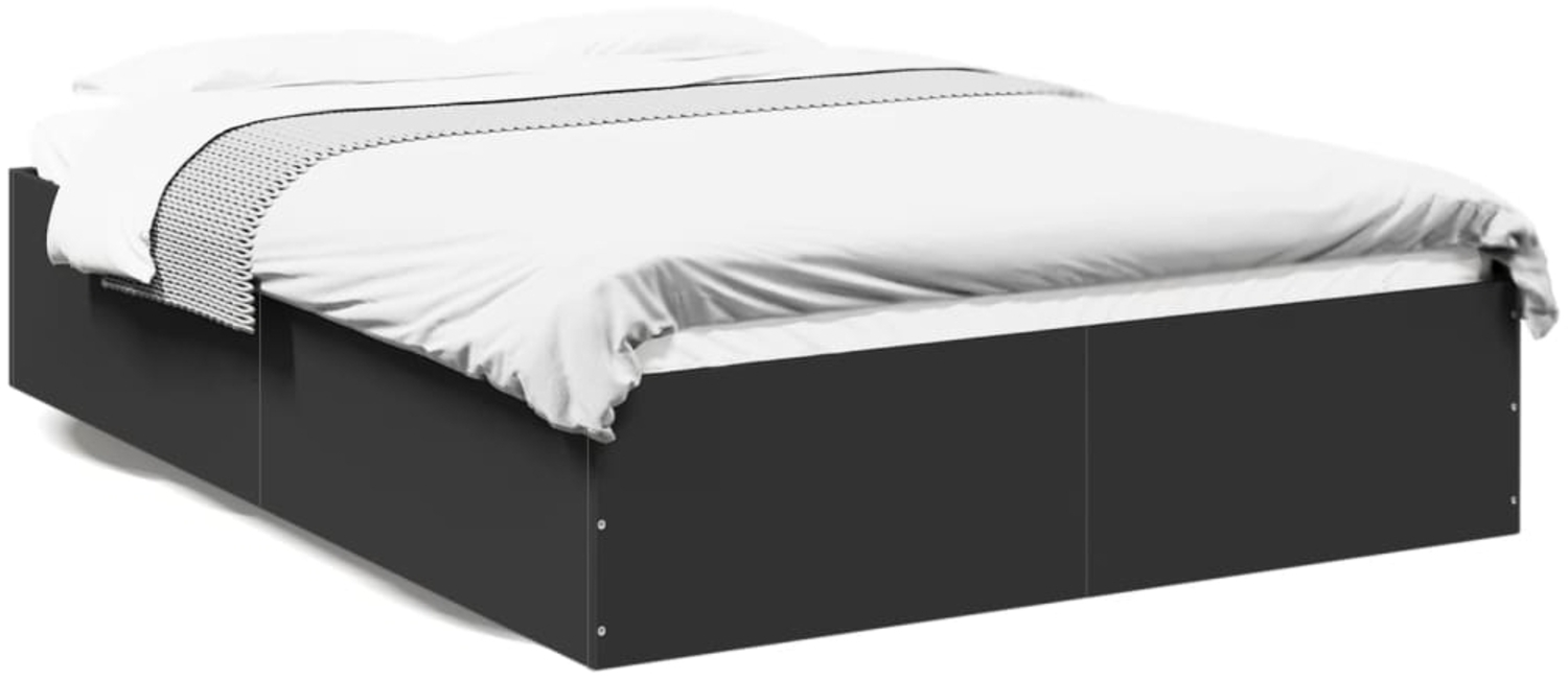 vidaXL Bettgestell Schwarz 120x200 cm Holzwerkstoff 3281022 Bild 1