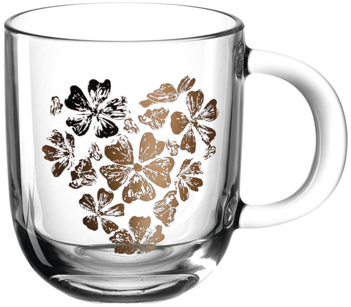 Leonardo Tasse EMOZIONE Blumenherz, Kaffeetasse, Becher, Henkelglas, Glas, Mehrfarbig, 300 ml, 046448 Bild 1