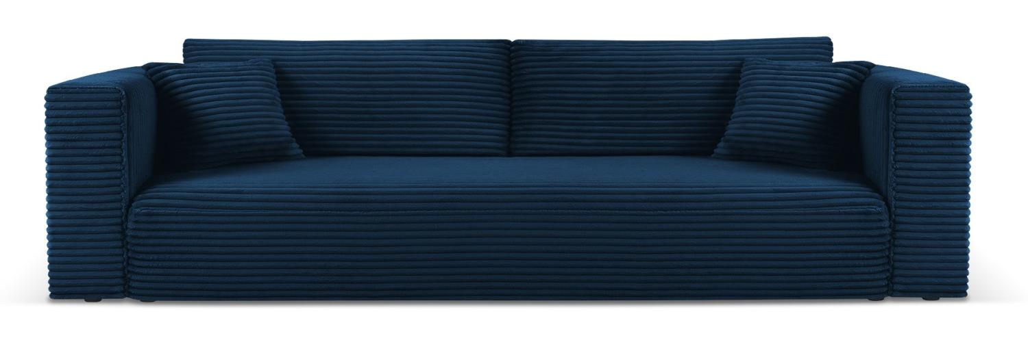 Micadoni Sofa mit Bettfunktion Diego 4-Sitzer Kordstoff Königsblau Bild 1