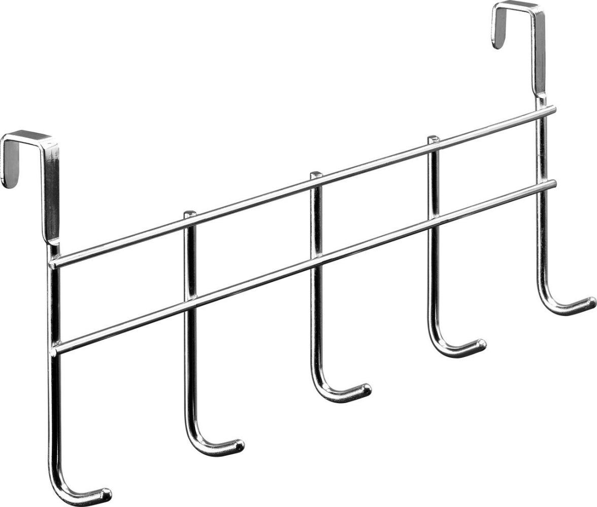 Hettich Türgarderobe 5 Haken 37,5 x 16,5 x 9,5 cm silber Bild 1