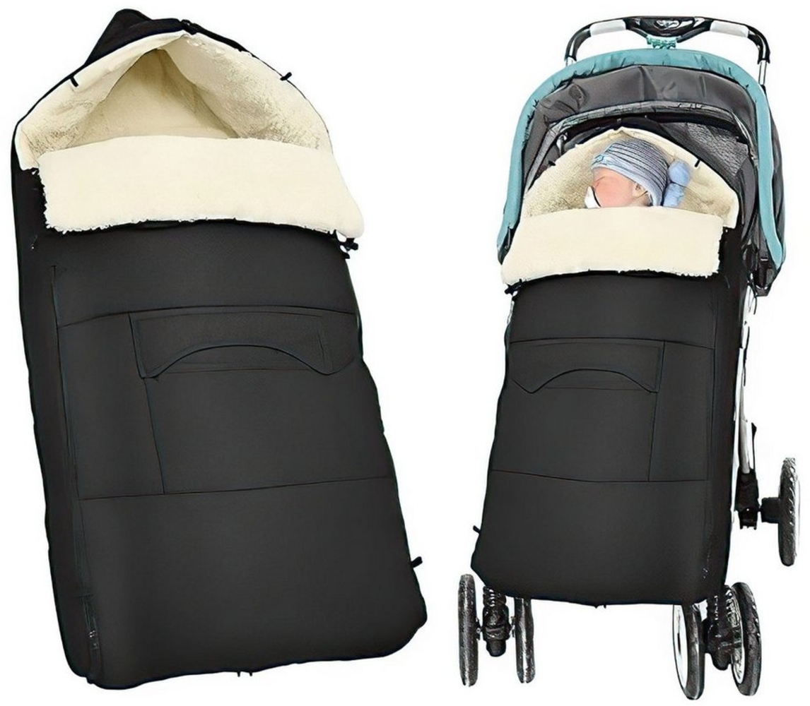 SURFOU Babyschlafsack Neugeborene Baby Schlafsack Ultra-Soft Plüsch Winter 0-12 Monate (Fußsack Babyfußsack Reißverschluss Kuschelsack Babydecke Babyschale), Waschbar verschließbarer Kopfteil Tasche für alle Kinderwagen Bild 1