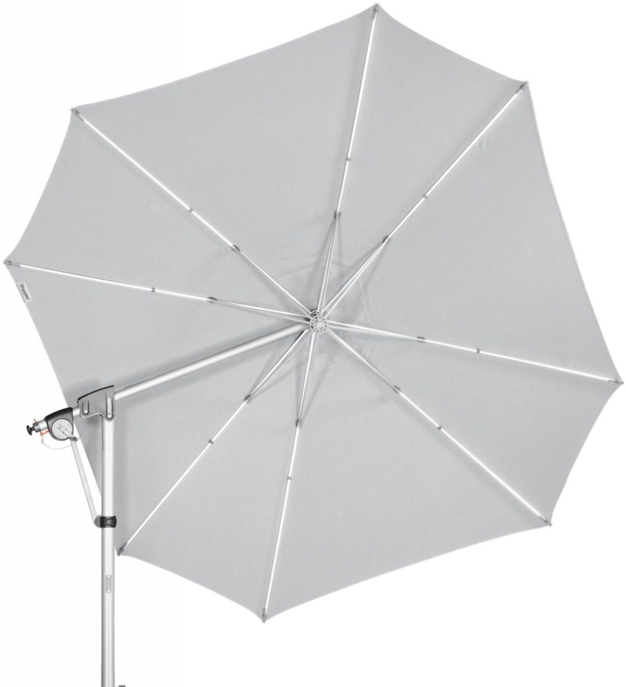 Doppler Protect Pendel 400 P Sonnenschirm 8 Farbvarianten Pendelschirm Ampelschirm T827 Hellgrau Bild 1