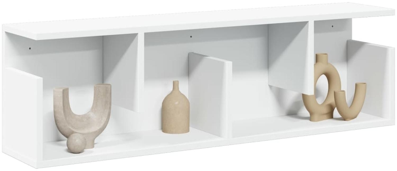 vidaXL Wandschrank 100x20x30 cm Weiß Holzwerkstoff 854841 Bild 1