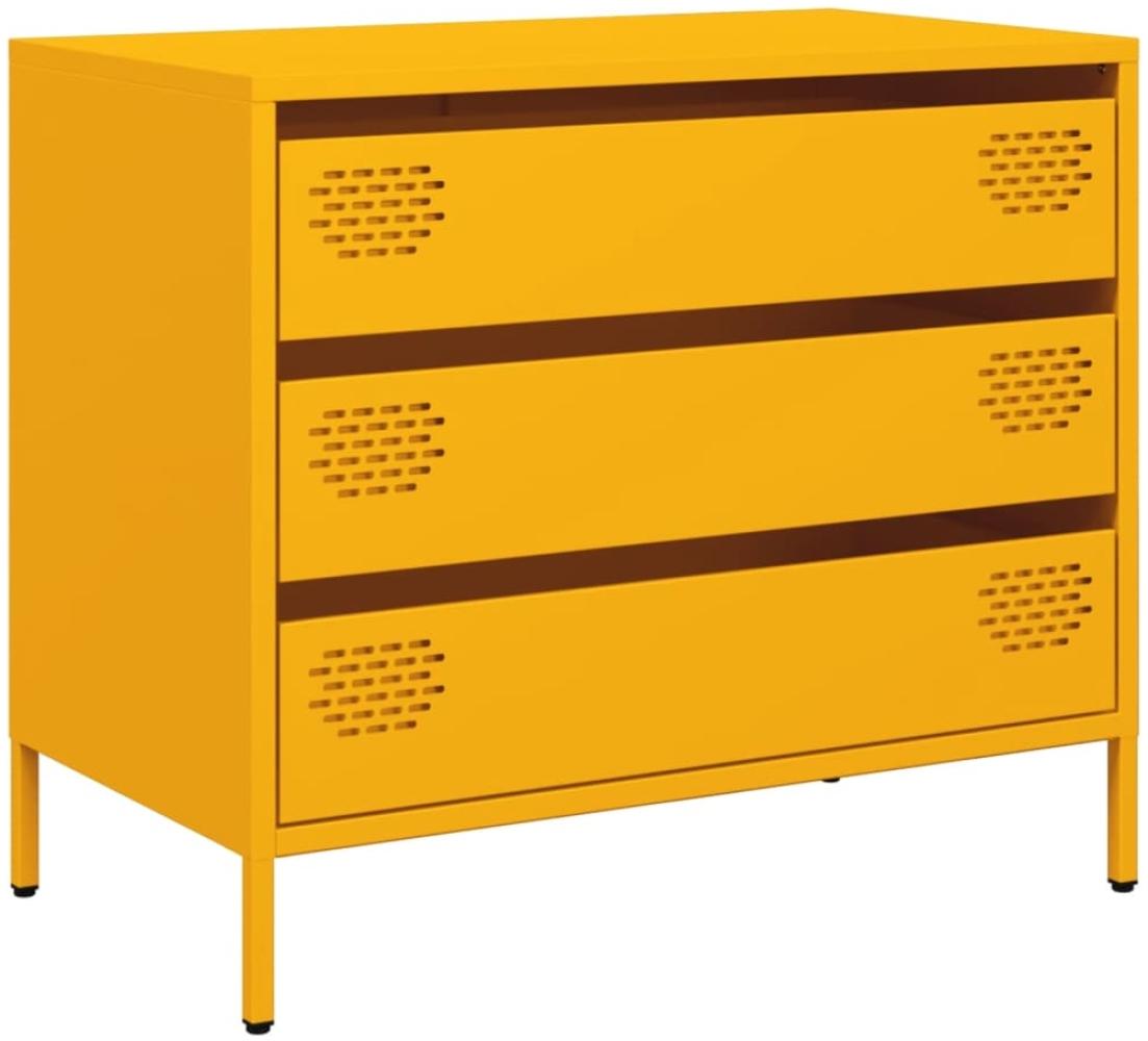 vidaXL Sideboard Senfgelb 68x39x58,5 cm Kaltgewalzter Stahl 851295 Bild 1