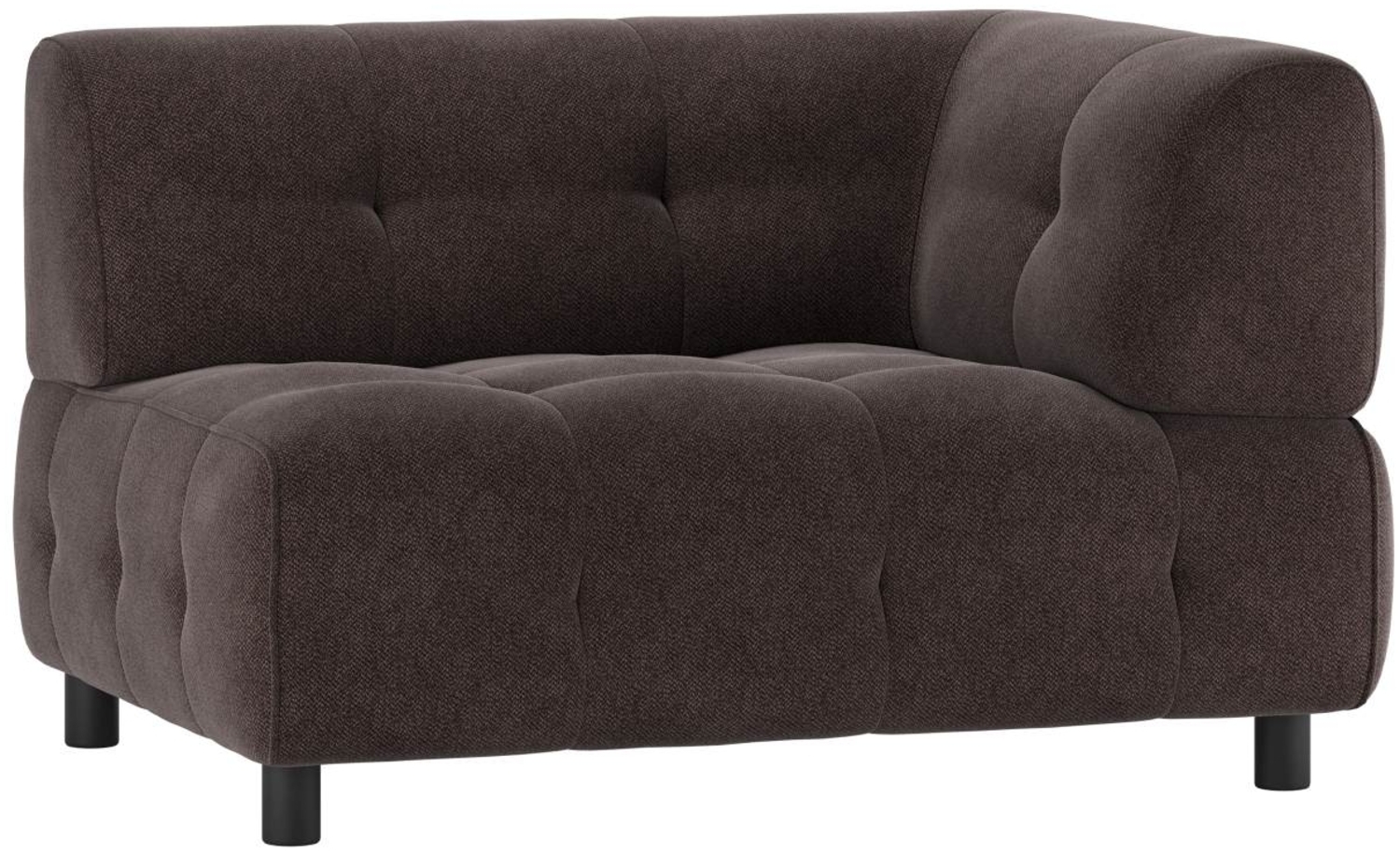 Modulsofa Louis aus gewebten Stoff Rechts, Braun Bild 1