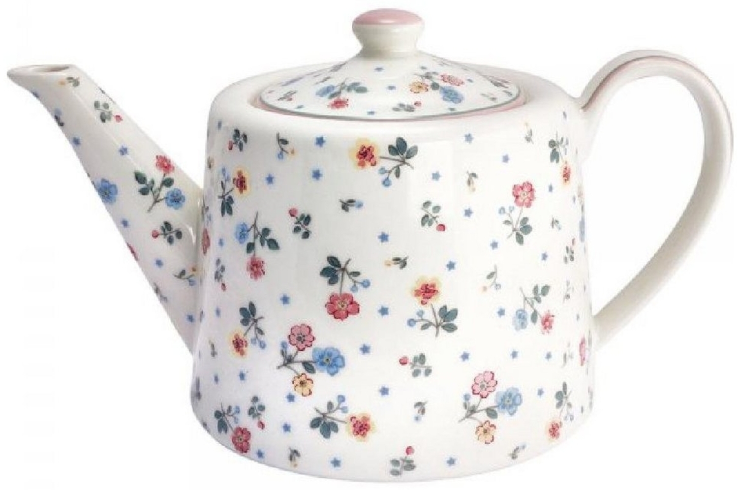 Greengate Teekanne Rund Adelena White (1000ml) STWTEPADN0102 Bild 1