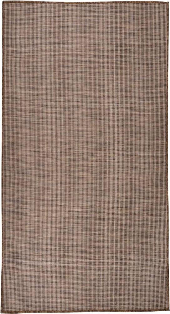 vidaXL Outdoor-Teppich Flachgewebe 80x150 cm Braun 340785 Bild 1