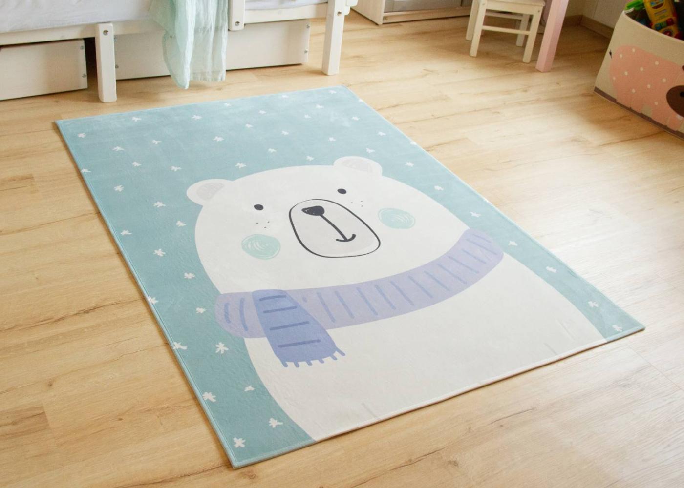 Kinderteppich Sweet Dreams - Eisbär, Größe: 80x150 cm Bild 1