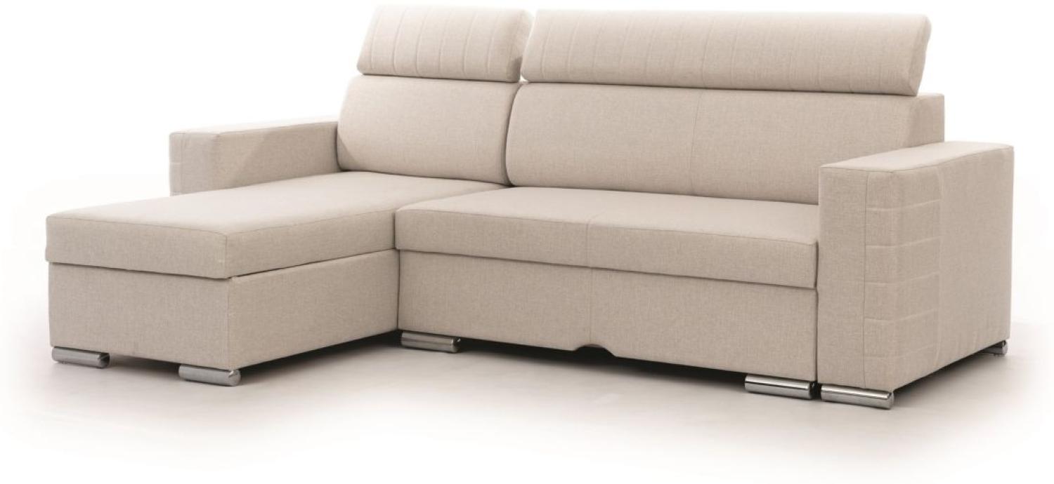 Ecksofa Schlafsofa Sofa CANTON in Stoff Liverpool Pearl Ottomane Links Bild 1