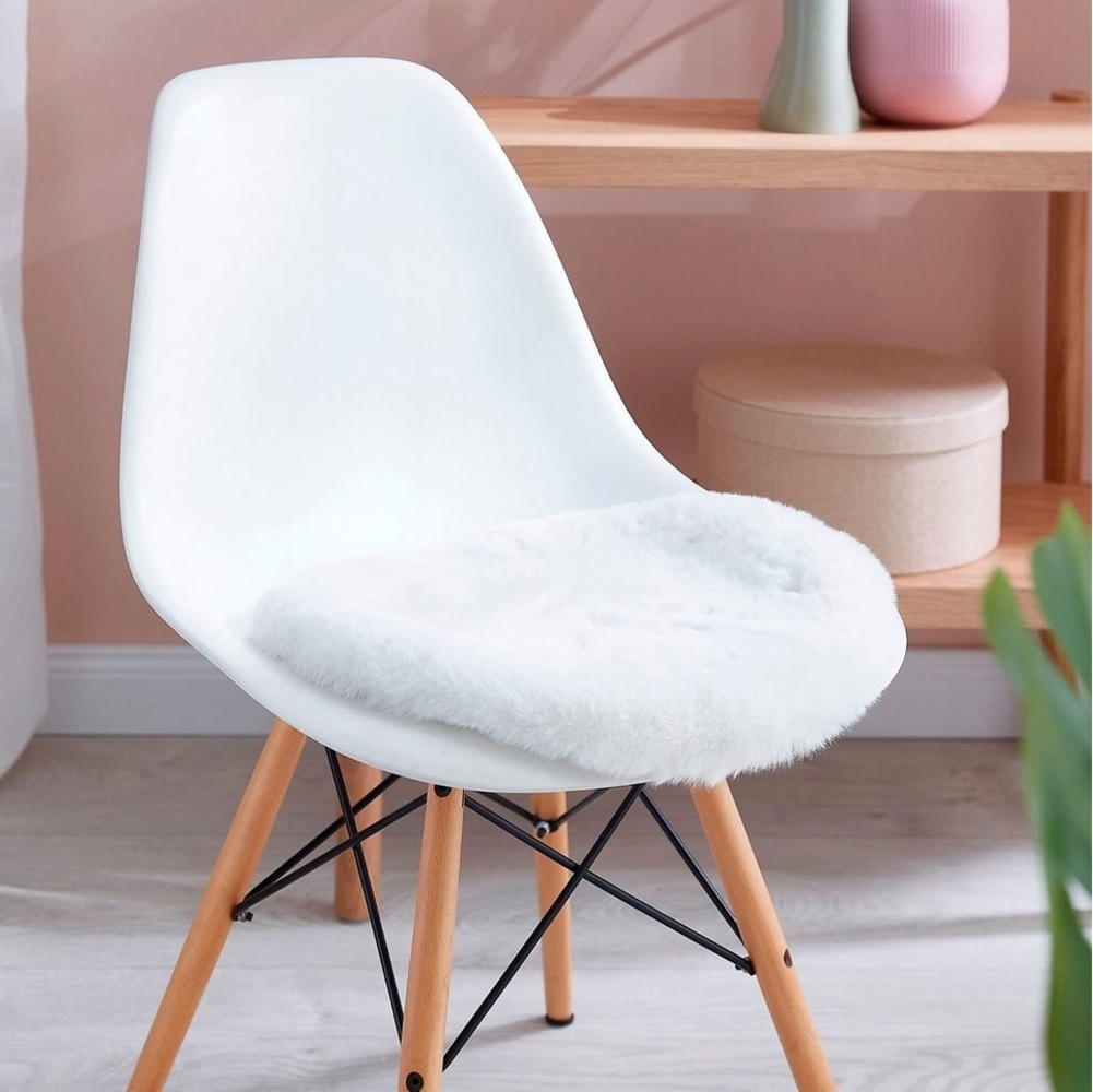 LUXOR living Stuhlkissen Sitzauflage Novara, Kunstfell, rund oder eckig, sehr weich, auch als 4er Set bestellbar Bild 1