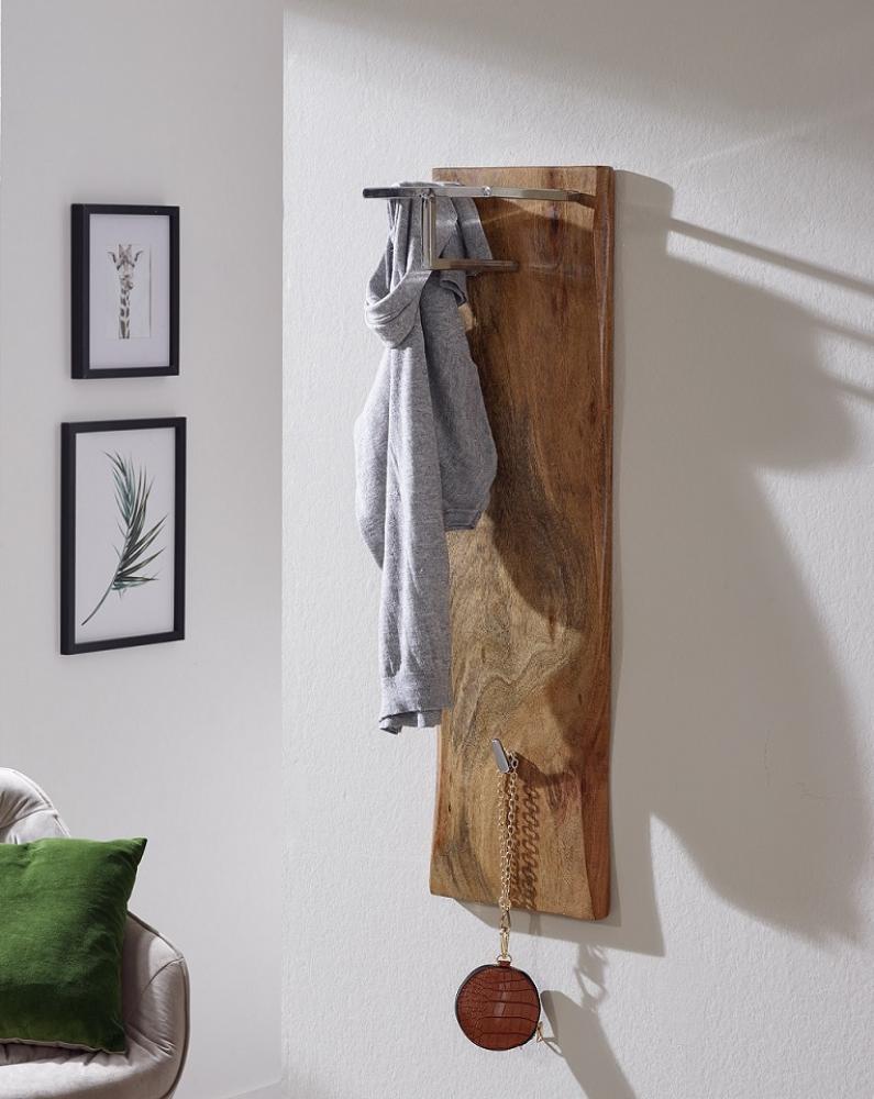 Wandgarderobe 25x85cm 'Forest' Akazie massiv Bild 1