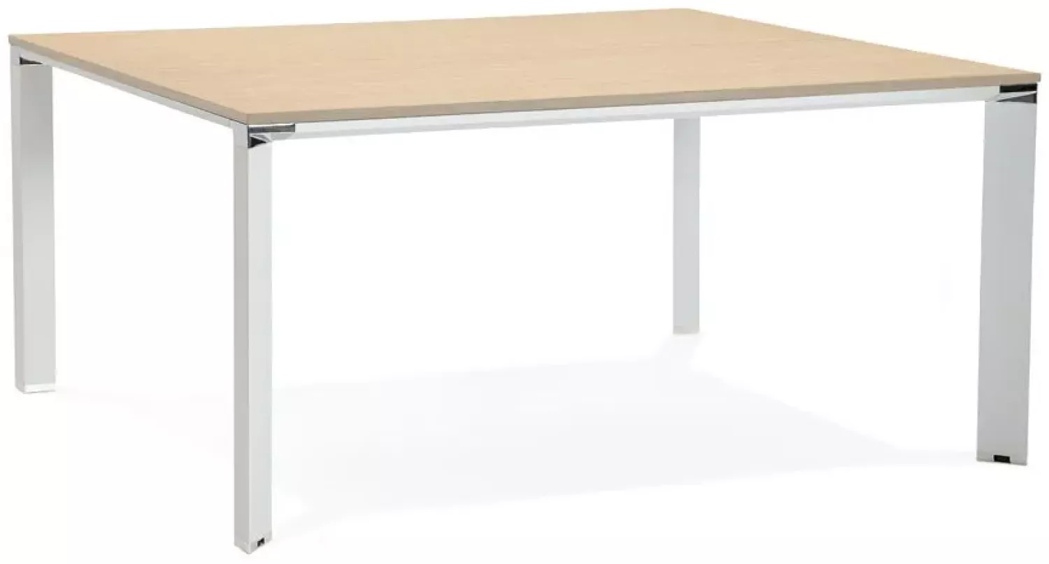 Kokoon Design Schreibtisch Efyra Holz Natur und Weiß 160 cm Bild 1