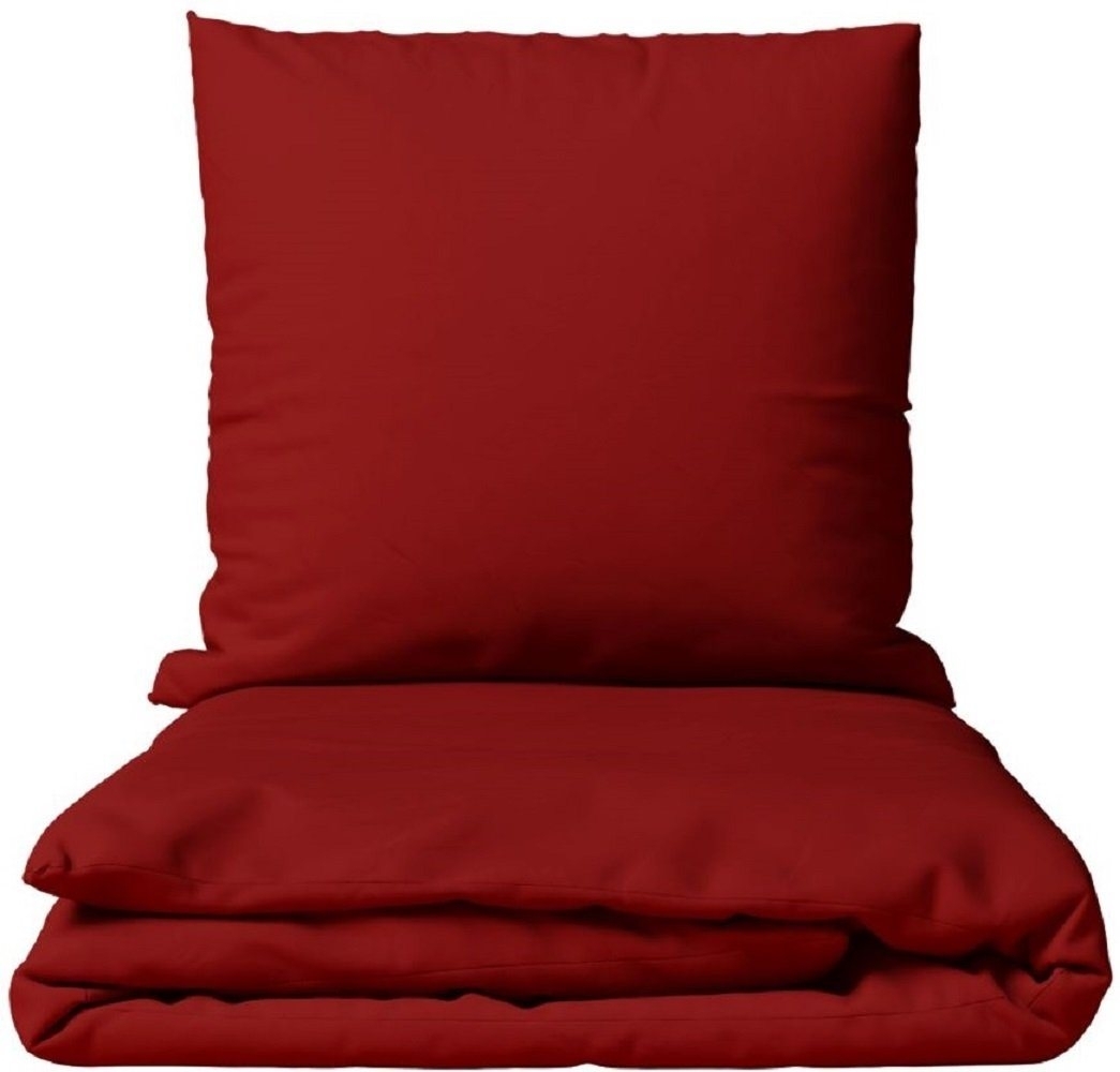 Leonado Vicenti Bettwäsche Baumwolle 135x200, 155x200, 155x220, 200x200, 200x220 oder 240x220, Renforcé, 2 teilig, Einfarbig mit Reißverschluss Bild 1