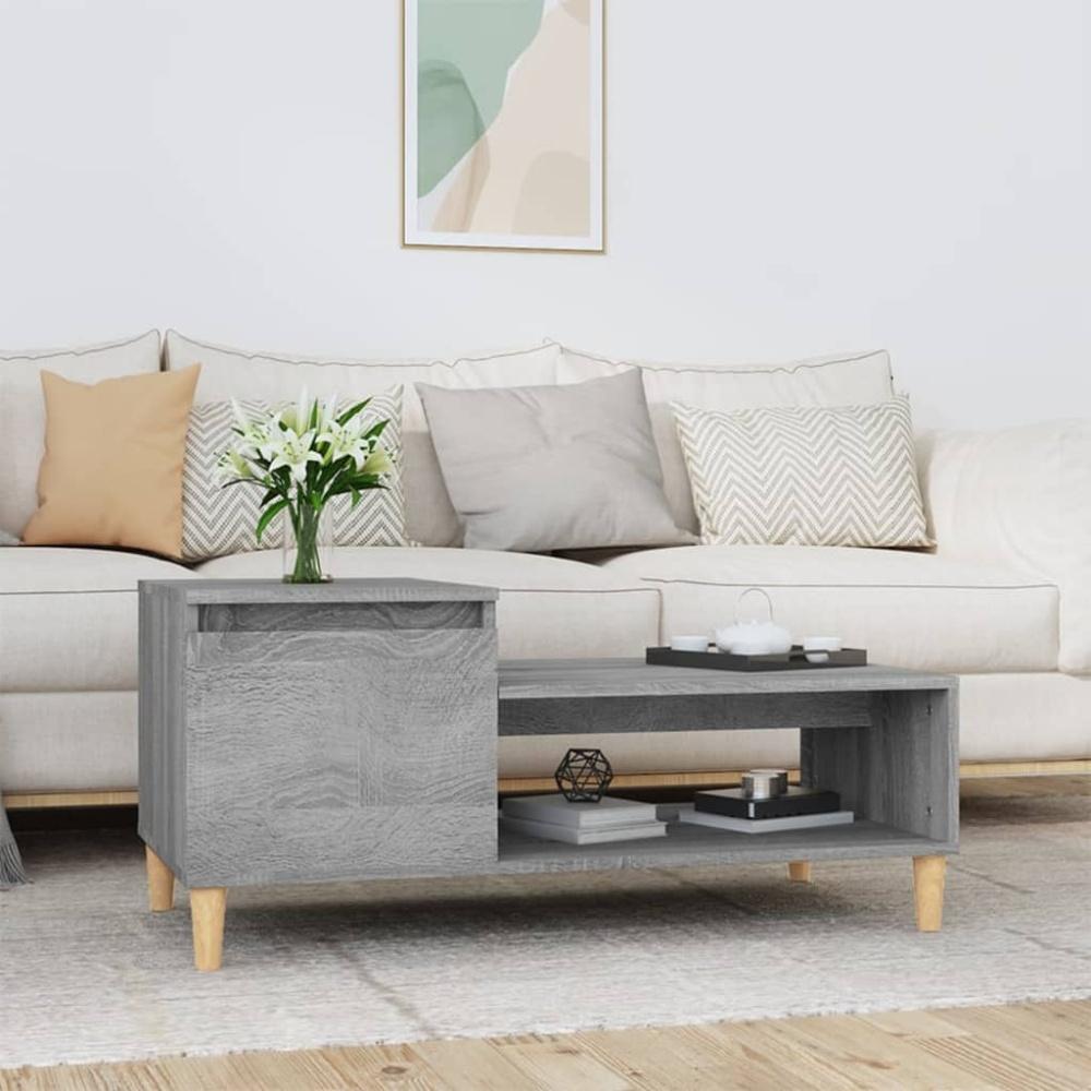 vidaXL Couchtisch Grau Sonoma 100 x 50 x 45 cm Holzwerkstoff [821130] Bild 1