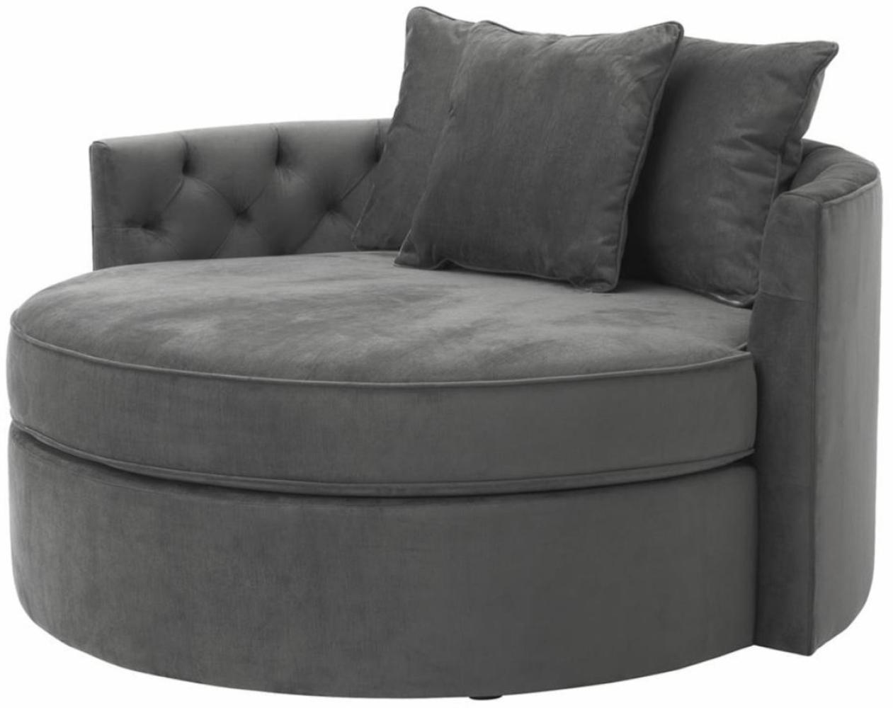 Casa Padrino Designer Sofa Dunkelgrau 157 x 148 x H. 90 cm Bild 1