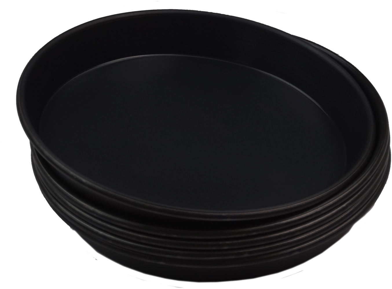 5 Stück Pizzablech rund aus Blaublech Ø 18 cm schwere Profiqualität Bild 1