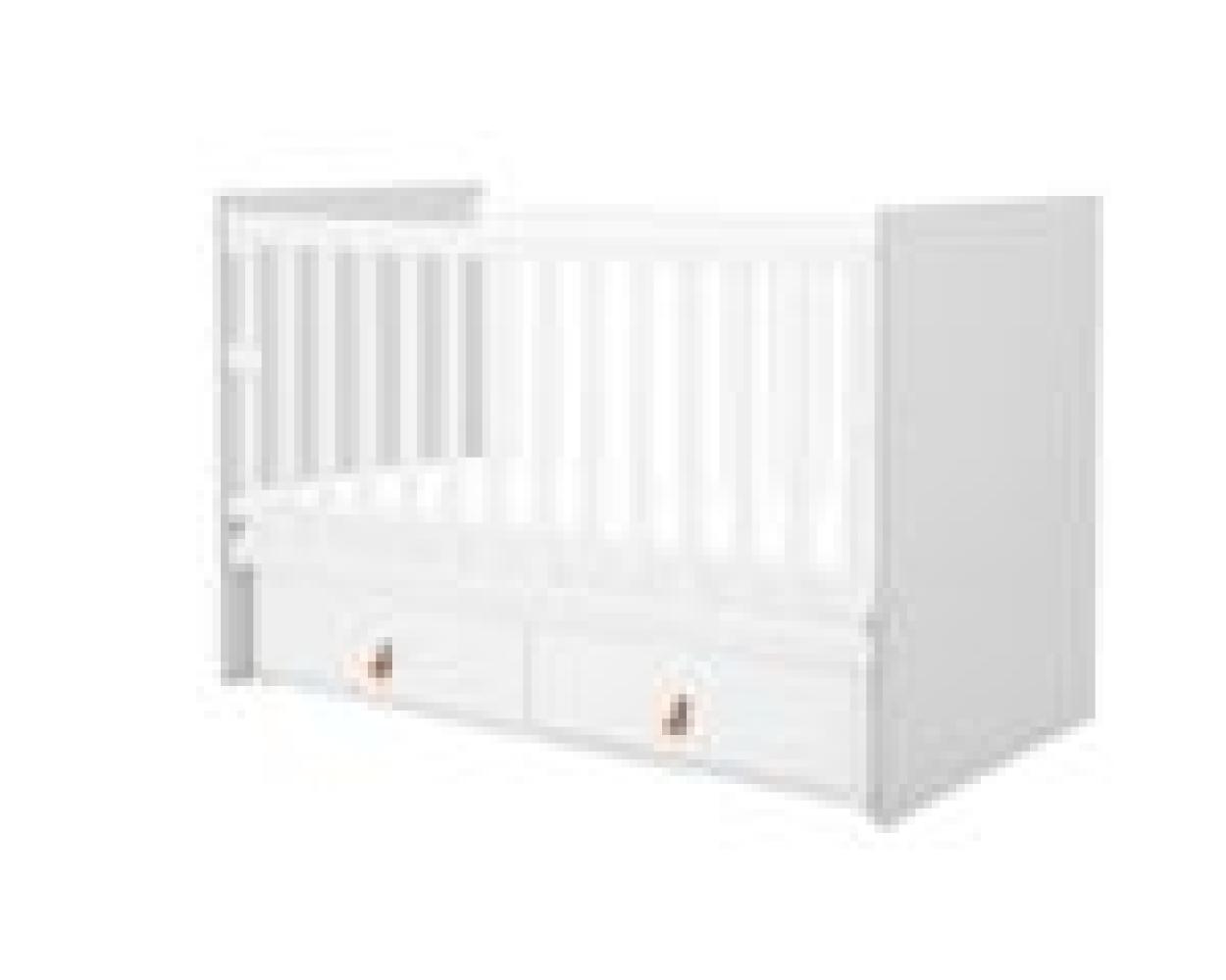 Kikkaboo Babybett Hollee Gitterbett 120 x 60 cm Schwingfunktion, 2 Schubladen grau Bild 1