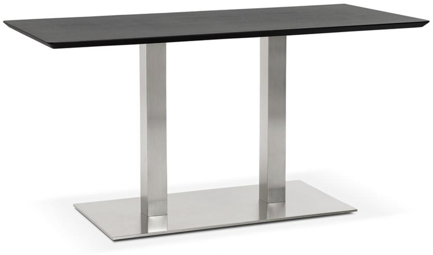 Kadima Design Tisch mit Stahlgestell & Holzplatte. Schwarz. 150x70x75 cm Bild 1